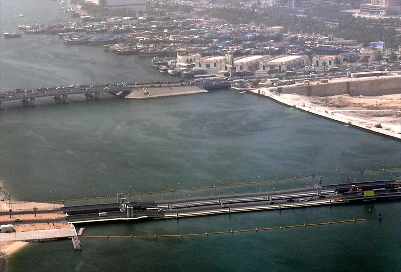 Pontoon bridge in Dubai, United Arab Emirates