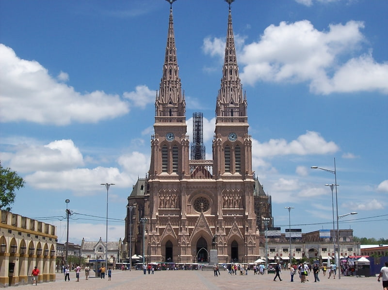 Church building in Luján, Argentina