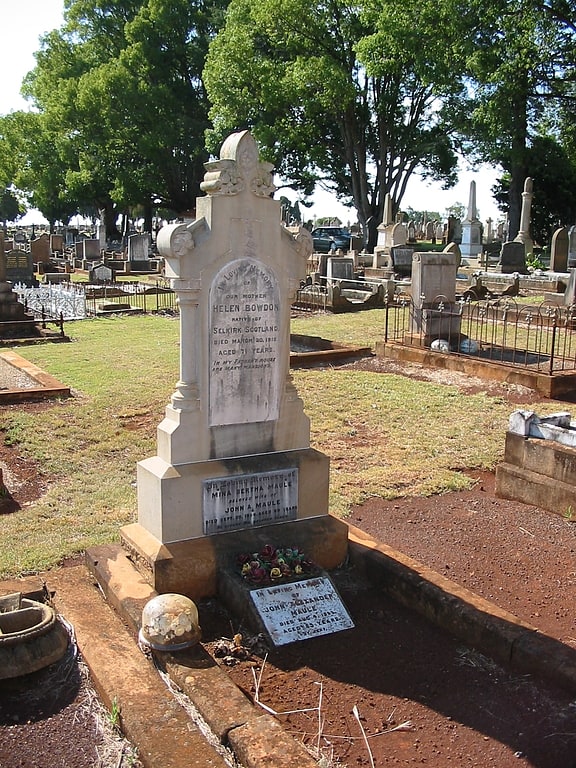 Cemetery in Harristown, Australia
