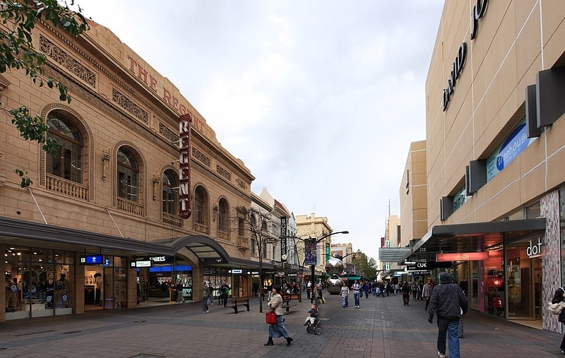 Street in Adelaide city centre, Australia