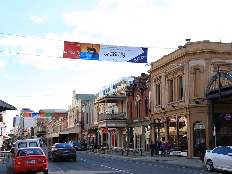 Street in Adelaide city centre, Australia
