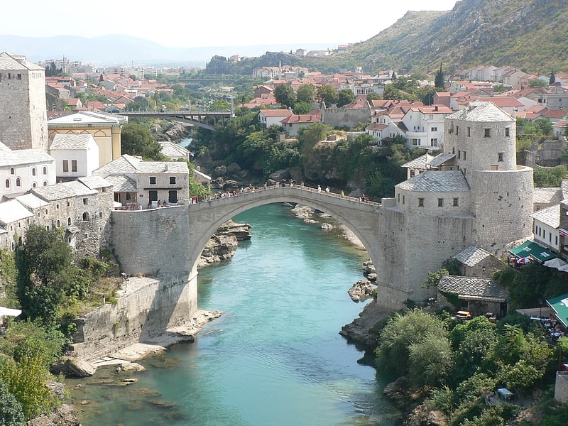 Arch bridge in Mostar, Bosnia and Herzegovina