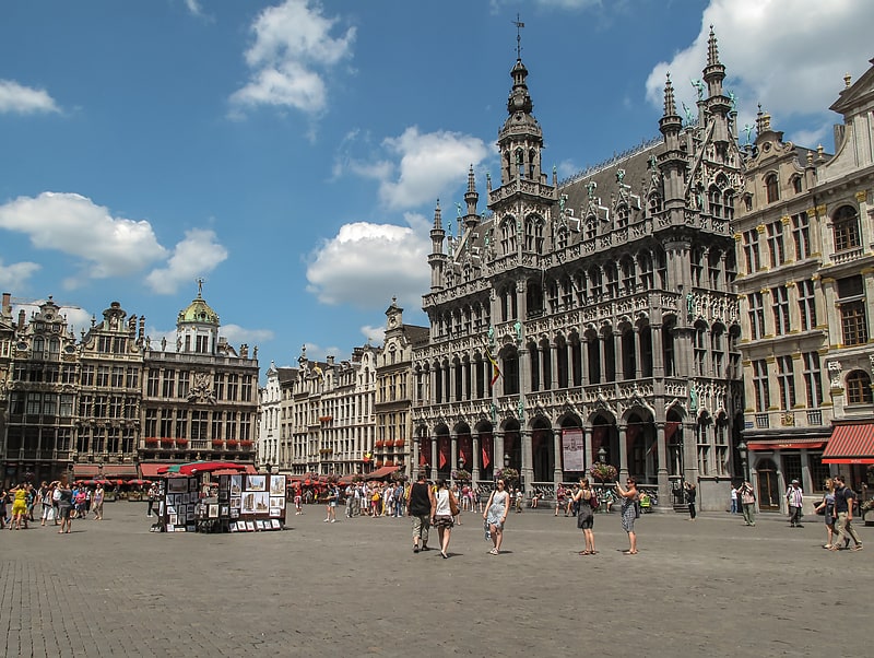 Plaza in the City of Brussels, Belgium