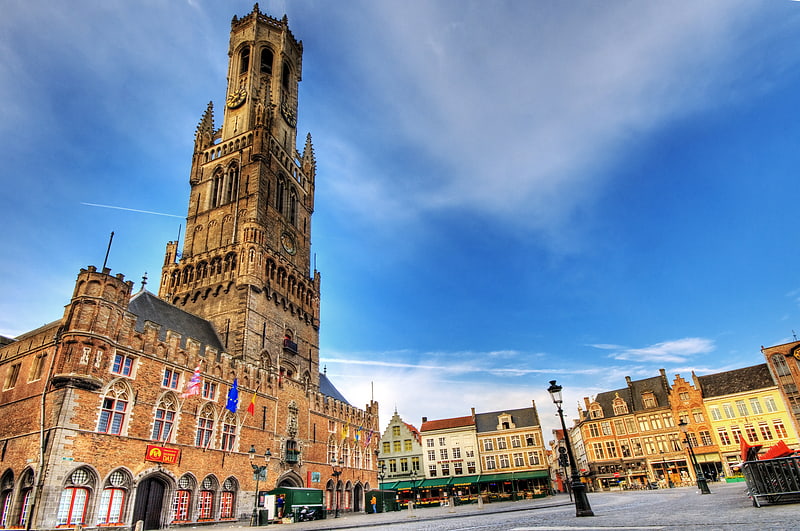 Historical landmark in Bruges, Belgium