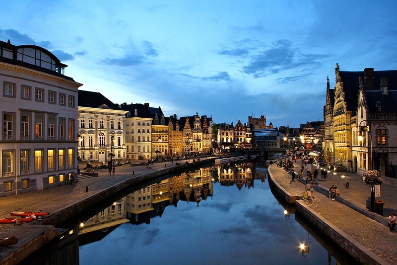 Historical landmark in Ghent, Belgium
