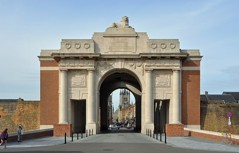 Monumento de guerra en Ypres, Bélgica