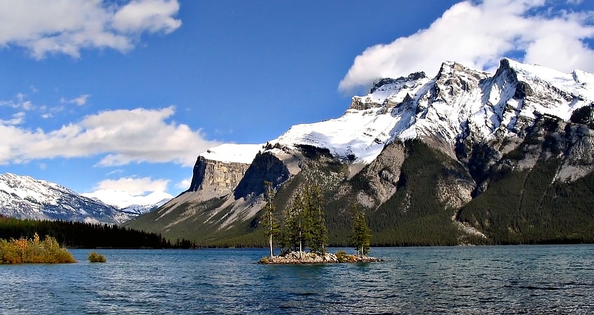 Glacial lake in Alberta, Canada