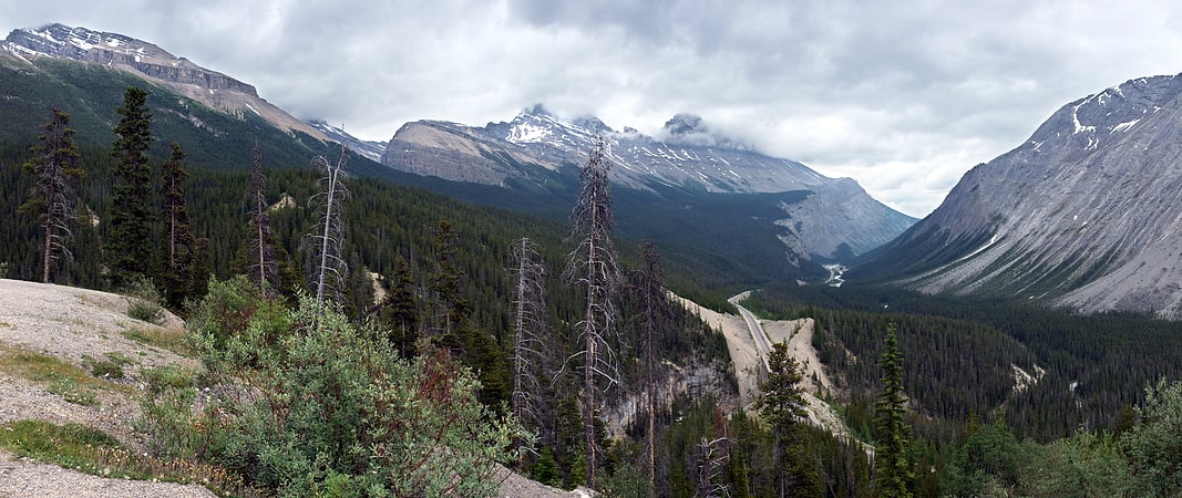 Mountain pass in Alberta, Canada