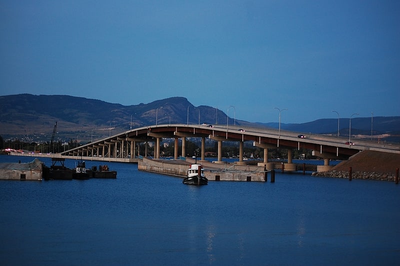 Pontoon bridge in Kelowna, British Columbia