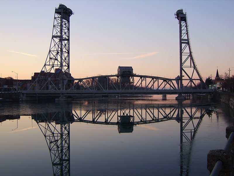 Vertical-lift bridge in Ontario, Canada