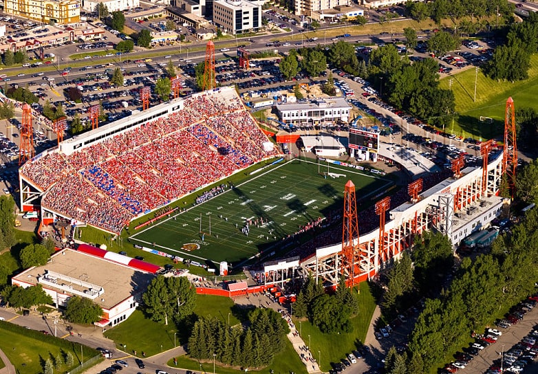 Stade de football à Calgary, Canada