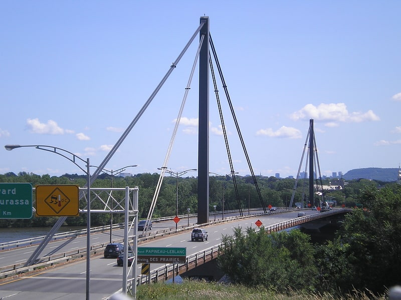 Cable-stayed bridge in Québec, Canada