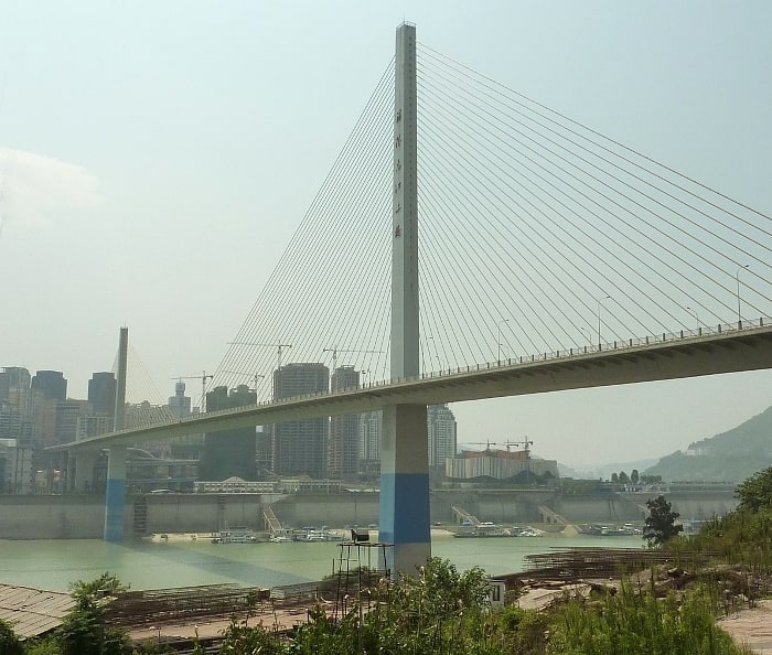 Cable-stayed bridge in Chongqing, China