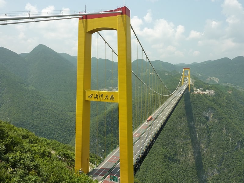 Hängebrücke in der Stadt Enshi, China