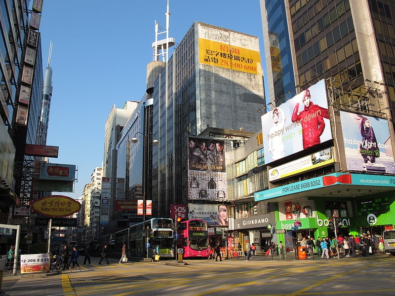 Thoroughfare in Hong Kong, Asia