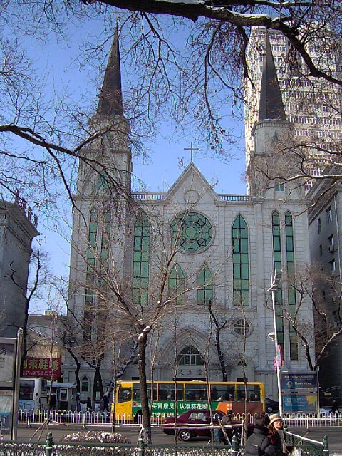 Iglesia católica en Harbin, China