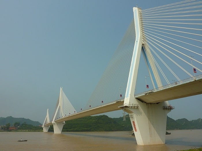 Cable-stayed bridge in Yichang, China