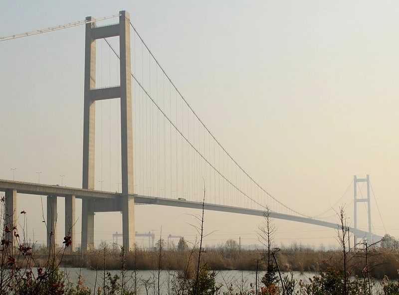 Cable-stayed bridge in Zhenjiang, China