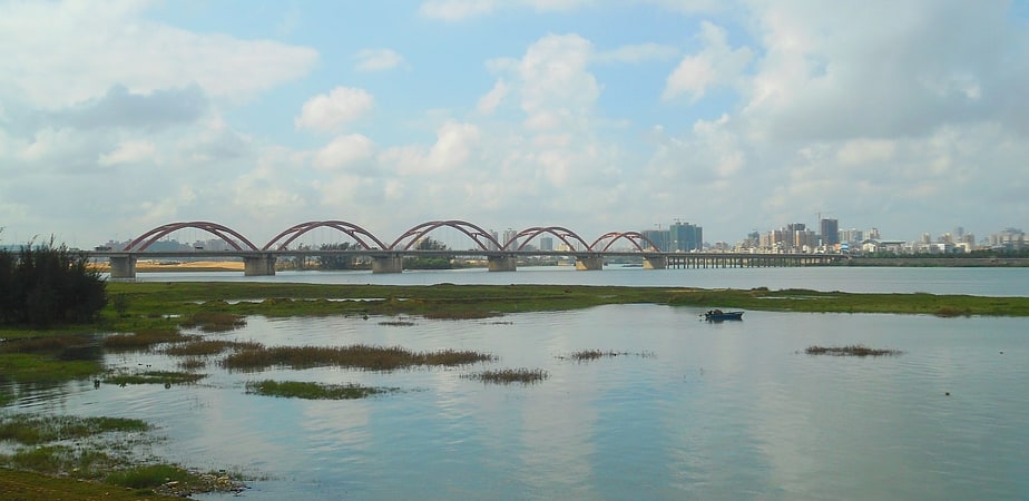 Tied-arch bridge in Haikou, China