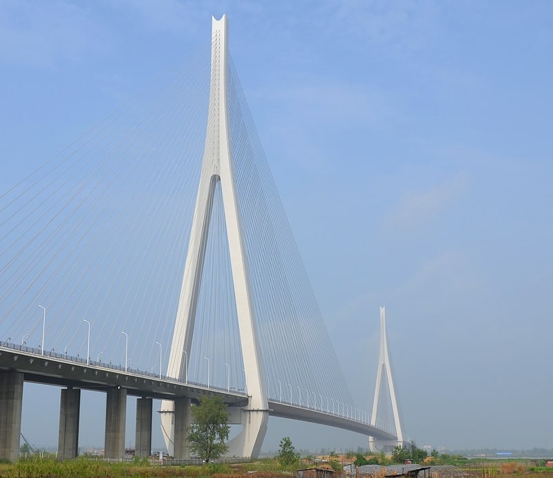 Cable-stayed bridge in Huangshi, China