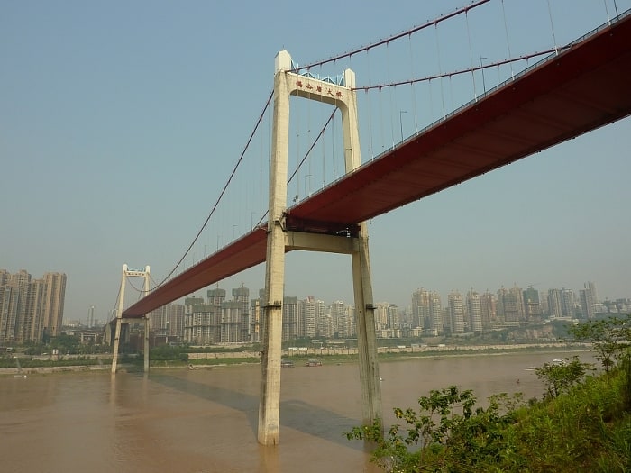 Suspension bridge in Chongqing, China
