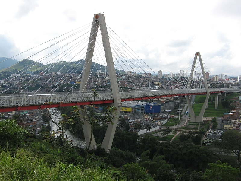 Cable-stayed bridge in Colombia