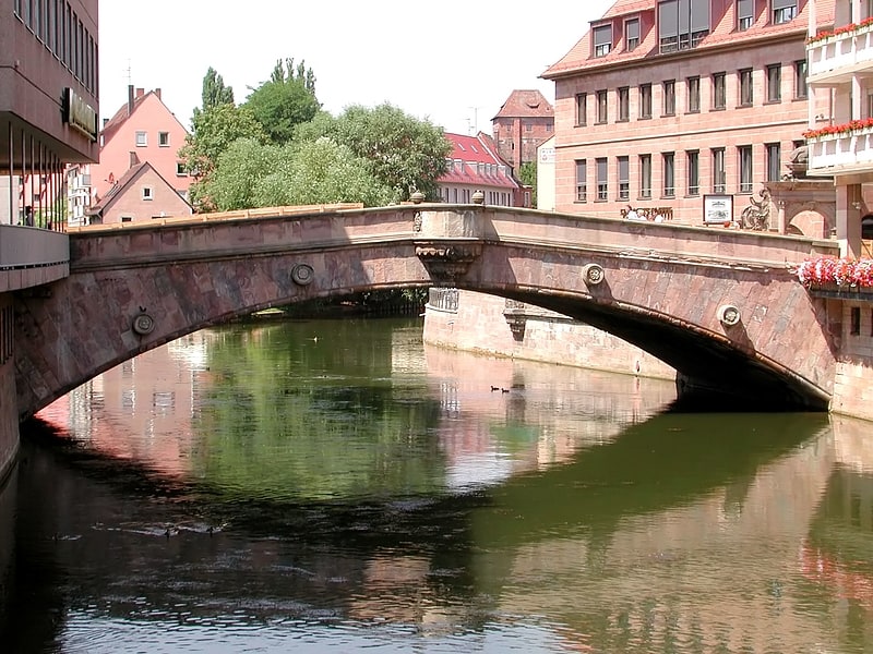 Bogenbrücke in Nürnberg, Bayern