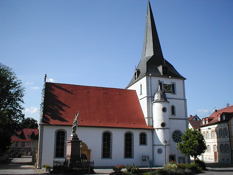 Kirche in Neckarbischofsheim, Baden-Württemberg