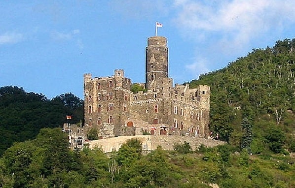 Castillo en Sankt Goarshausen, Alemania