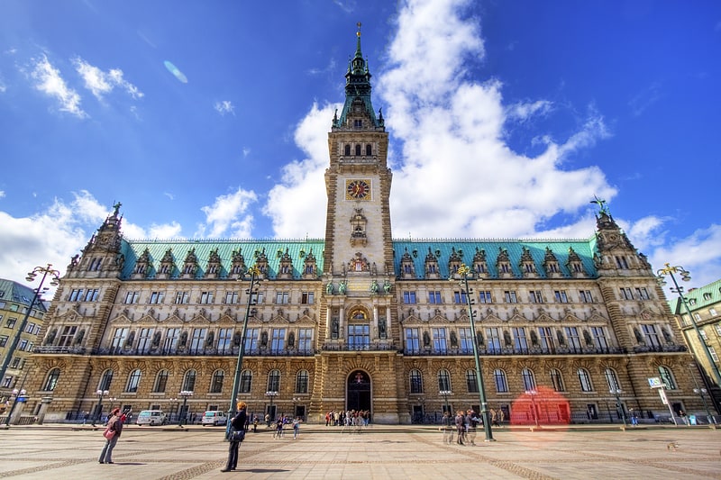 City or town hall in Hamburg, Germany