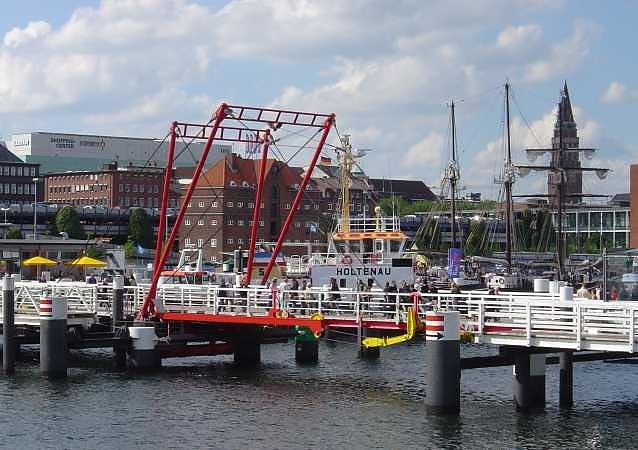 Folding bridge in Kiel, Germany
