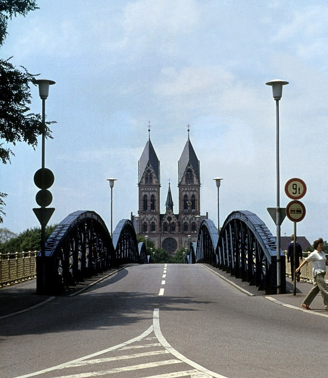 Fachwerkbrücke in Freiburg im Breisgau, Baden-Württemberg