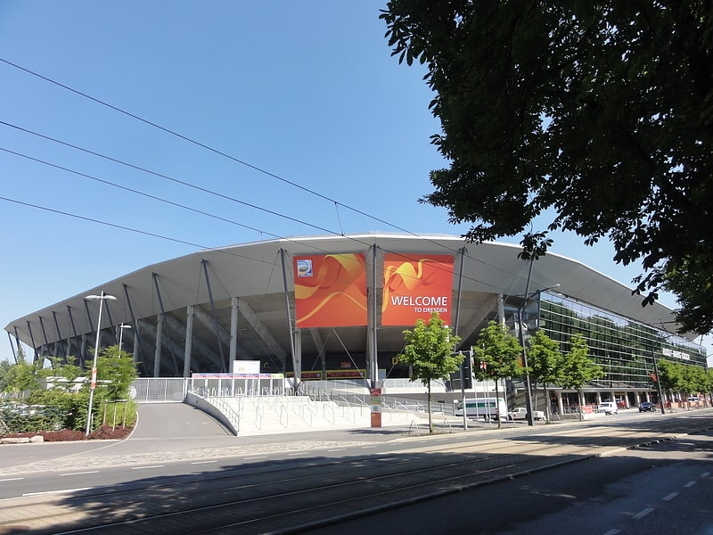 Stade de football à Dresde, Allemagne