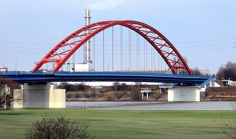 Tied-arch bridge in Duisburg, Germany