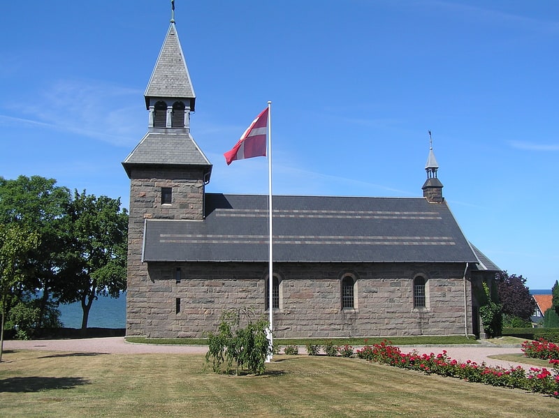 Parish church in Gudhjem, Denmark