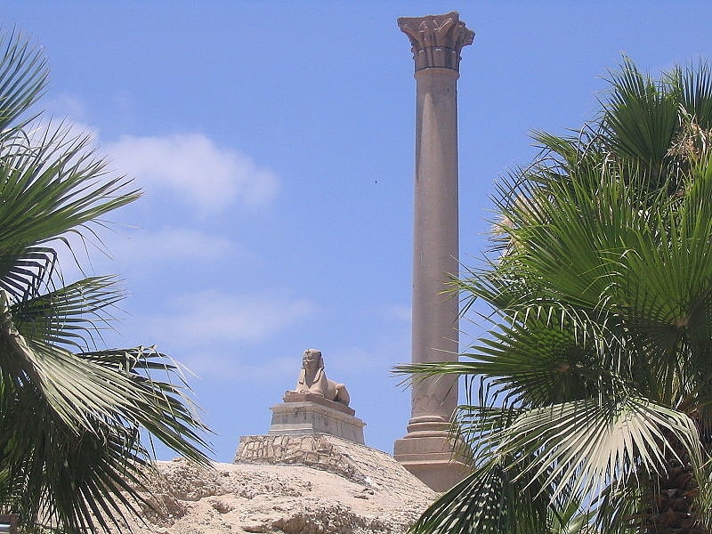 Lugar de interés histórico en Alejandría, Egipto