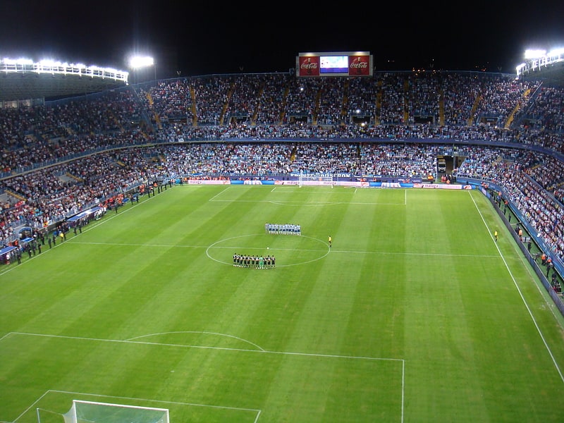 Fußballstadion in Málaga, Spanien