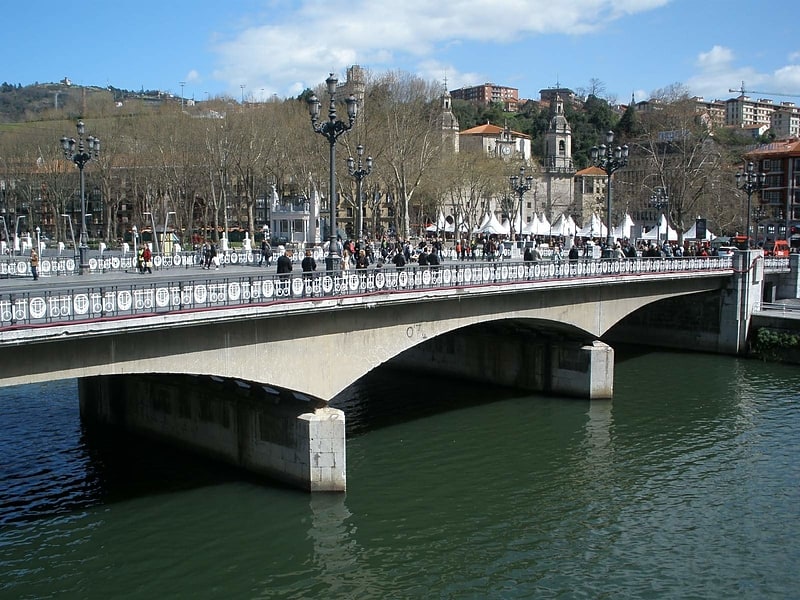 Concrete bridge in Bilbao, Spain