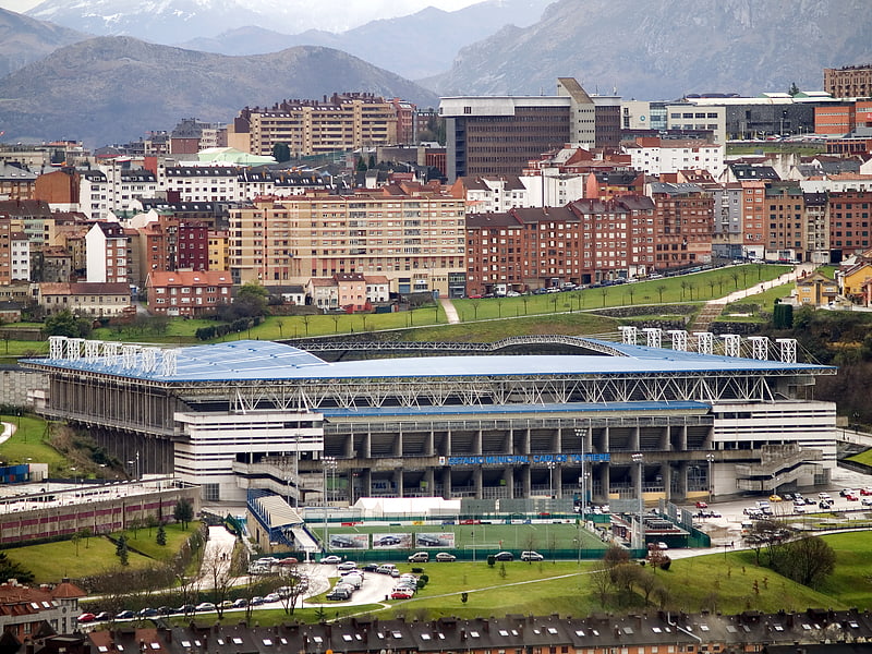 Stadion in Oviedo, Spanien