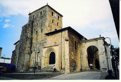 Catholic church in Llanes, Spain