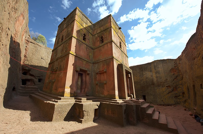 Bâtiment aux Lalibela, Éthiopie