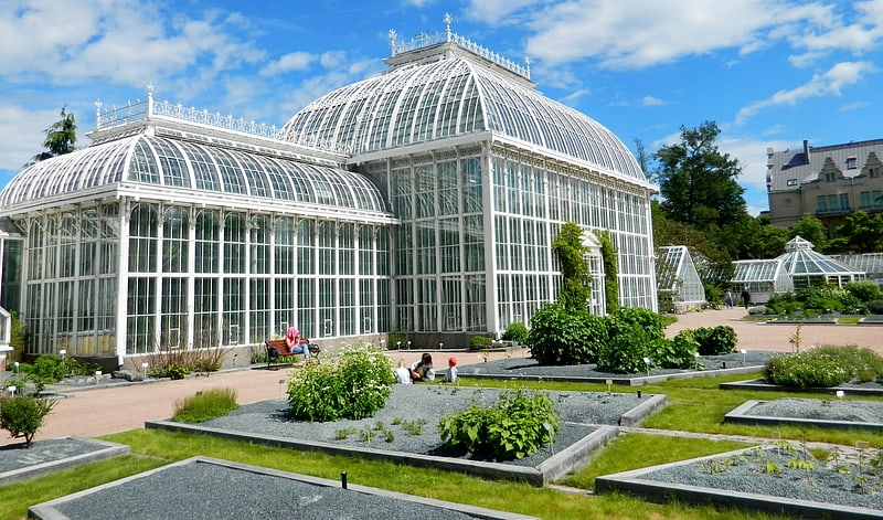 Jardín botánico en Helsinki, Finlandia