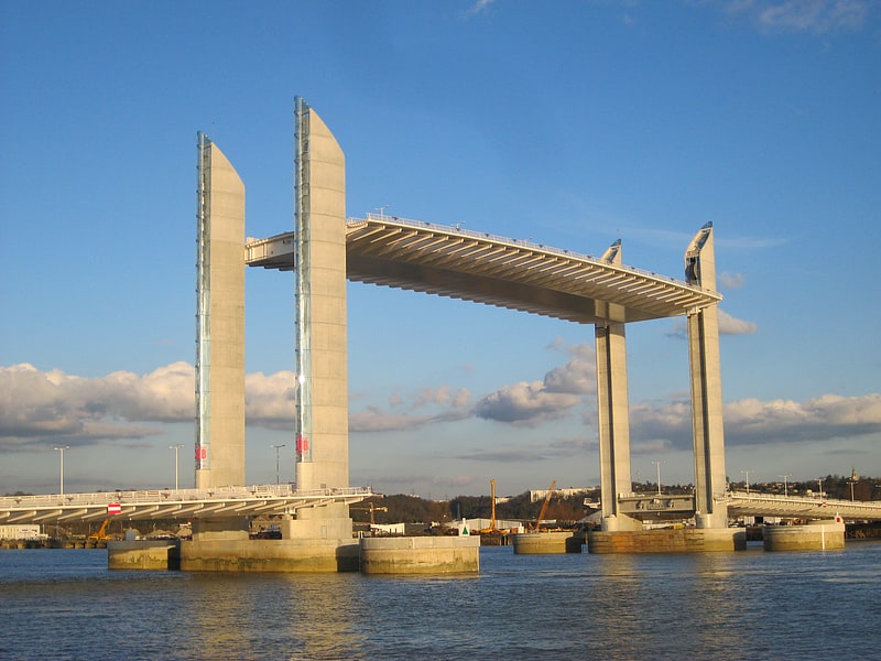 Vertical-lift bridge in Bordeaux, France