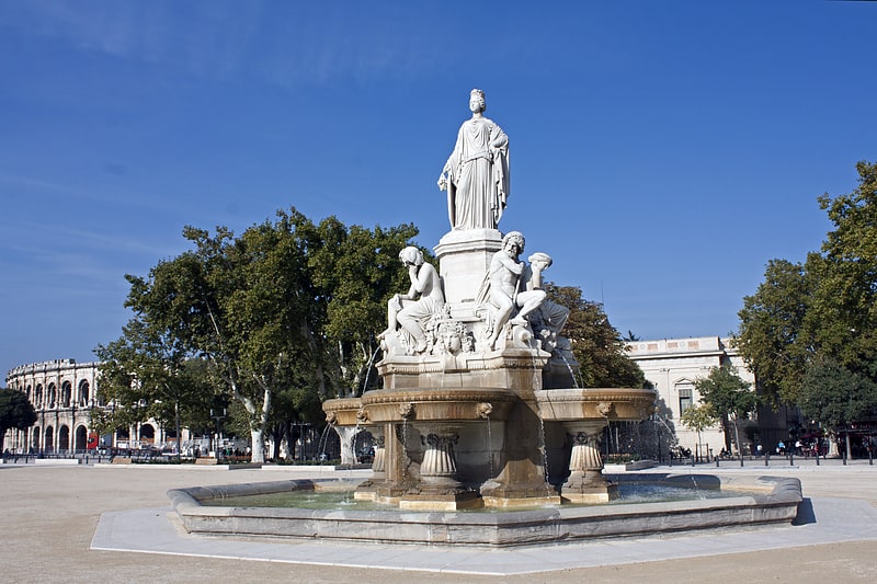 Fontaine à Nîmes, France