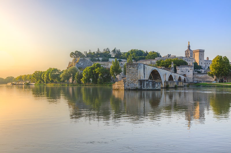 Arch bridge in Avignon, France