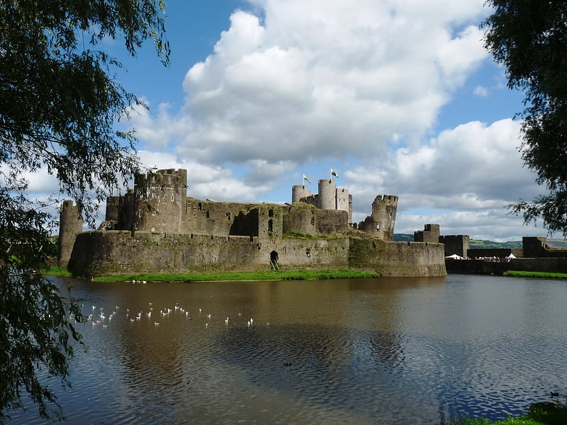 Medieval castle in Caerphilly, Wales