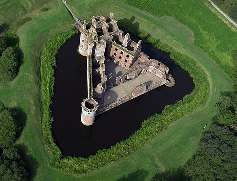 Moated castle in Scotland