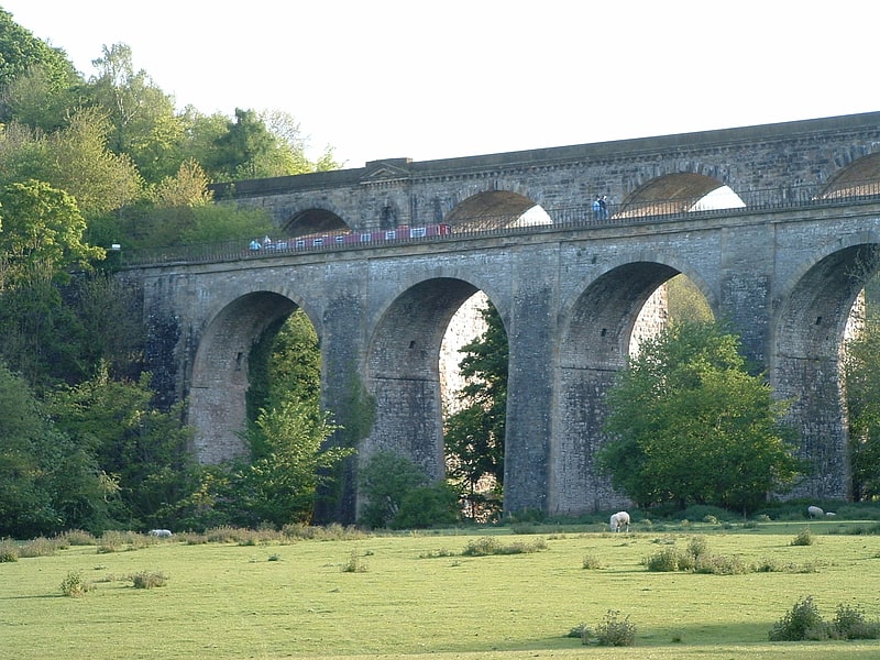 Navigable aqueduct in Wales