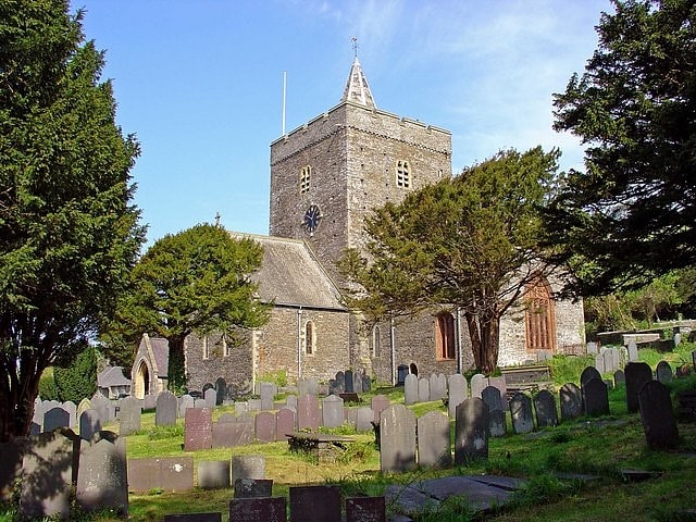 Parish church in Llanbadarn Fawr, Ceredigion, Wales