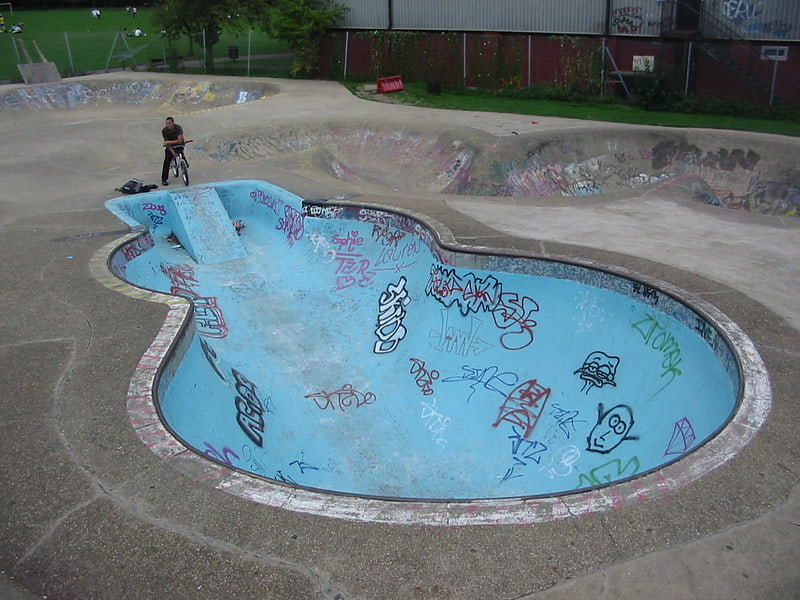 Skateboard park in Harrow, England
